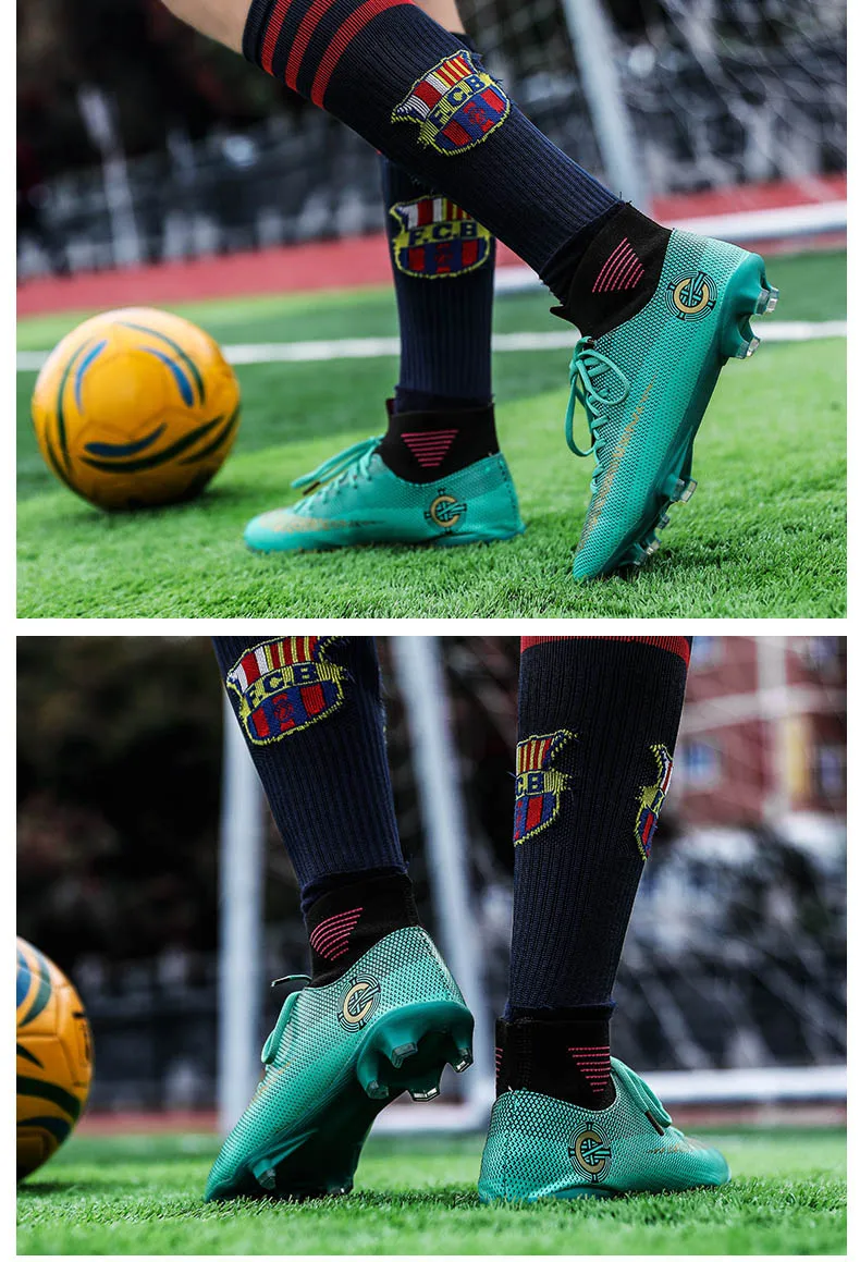 Мужская футбольная обувь бутсы длинные шипы кроссовки мягкие уличные газон футбол в футзале обувь для мальчиков Zapatos De Futbol