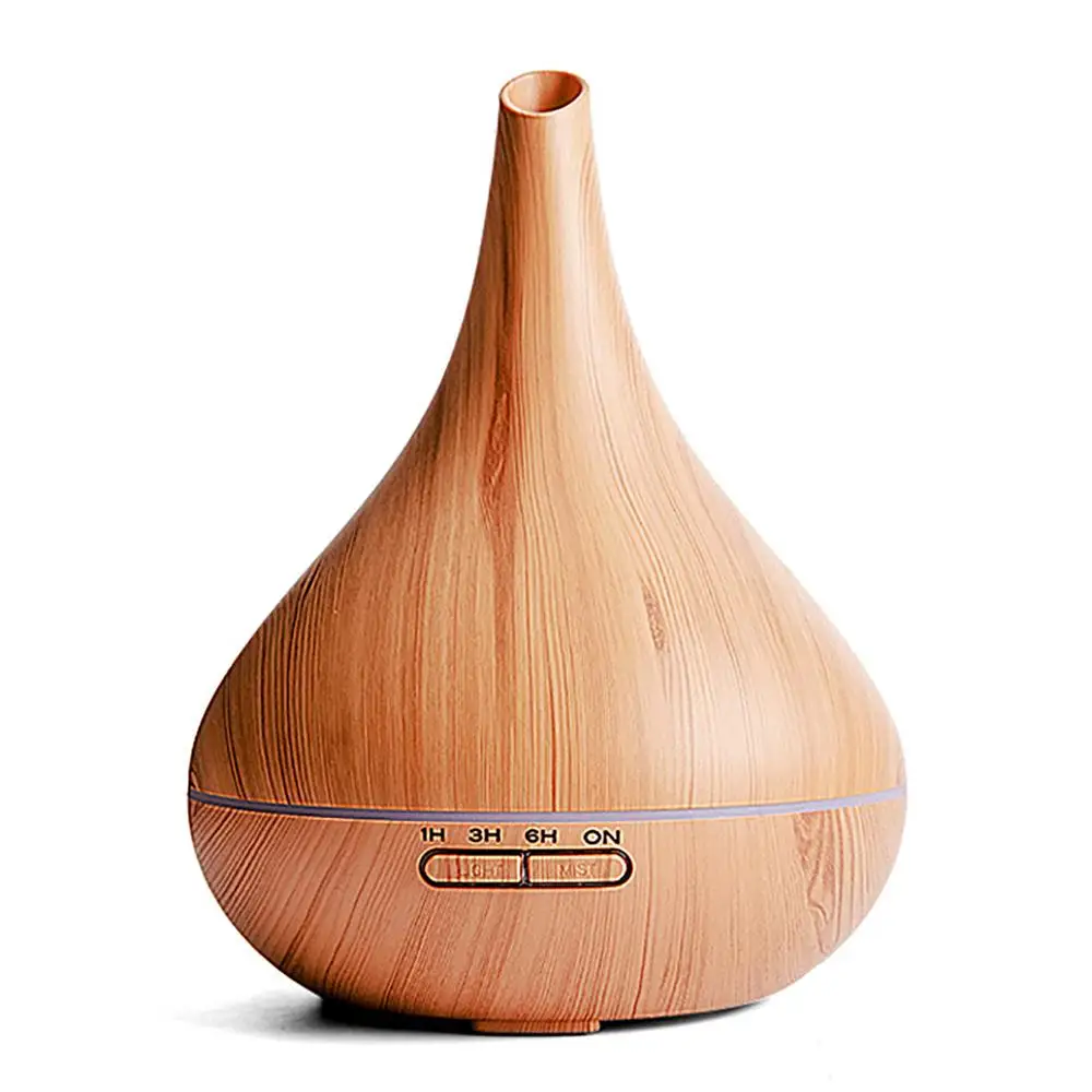 Wood Grain Новая вещь 400 мл увлажнитель воздуха текстура древесины Ароматерапия Эфирные масла диффузор Humidificador тумана светодиодный Арома диффузоры - Цвет: Wood Grain