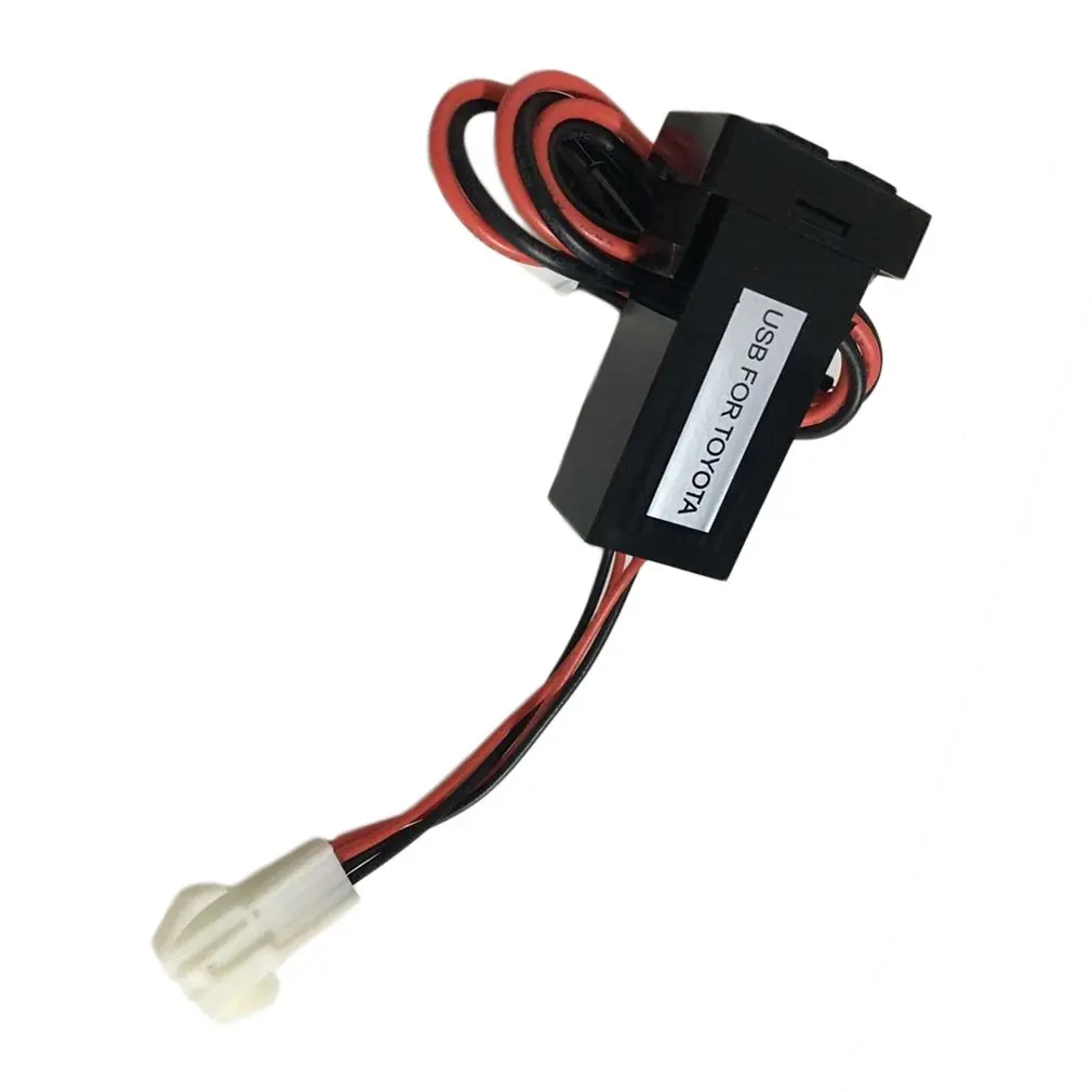 Автомобильный стиль, двойной USB разъем для зарядного устройства, приборная панель, зарядное устройство для сотового телефона, аудио адаптер, специальный дизайн для TOYOTA 12 В 2.1A