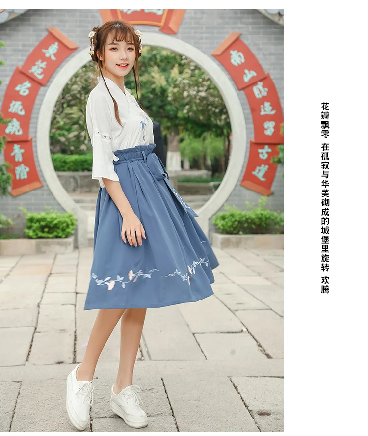 Hanfu, Древний китайский костюм, платье, традиционная китайская танцевальная одежда для женщин, сказочный дизайн, Стильные повседневные праздничные наряды DN4146