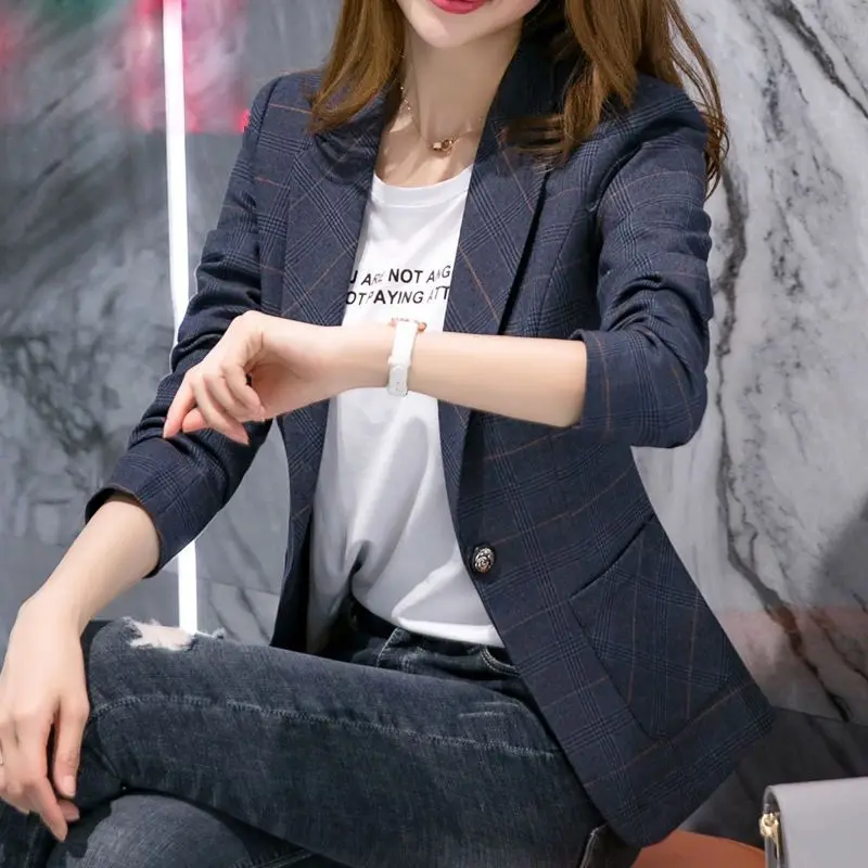 blazer 06 Женский блейзер Feminino, новинка, осенне-зимний Блейзер на одной пуговице, Женский блейзер, Женская рабочая одежда - Цвет: blazer 06