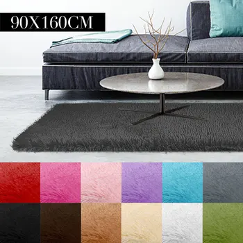 

Area Rug 160x90cm Decoration Mat Floor Carpet Floor Warm Polyester Fiber Bedroom Sofa Fluffy Rugs Home Living Room
