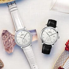 LOBINNI пара часов известный бренд часы механические Автоматические часы женские часы сапфировые часы кожаный скелет часы для влюбленных