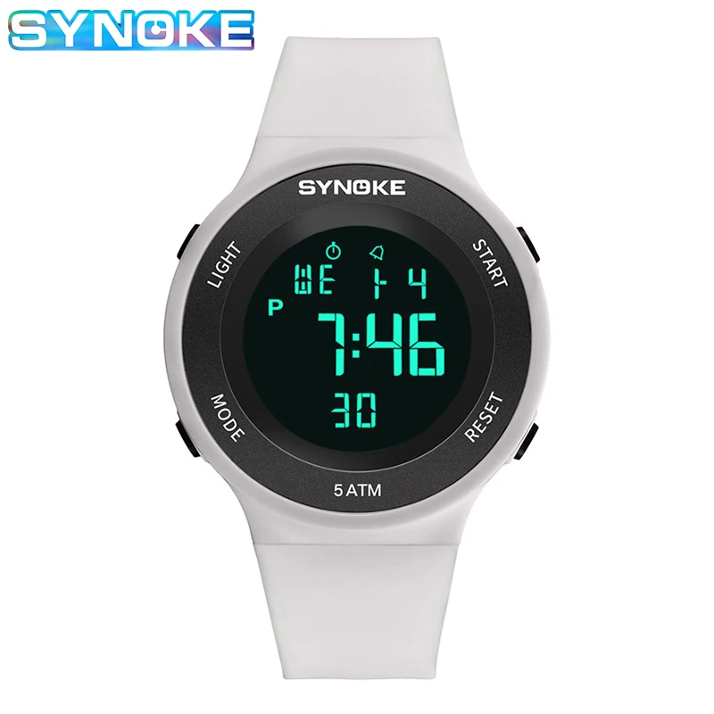 Digital Watches Strap Womens SYNOKE Waterproof Relo Fashion Ladies 50M Comfortable Mujer