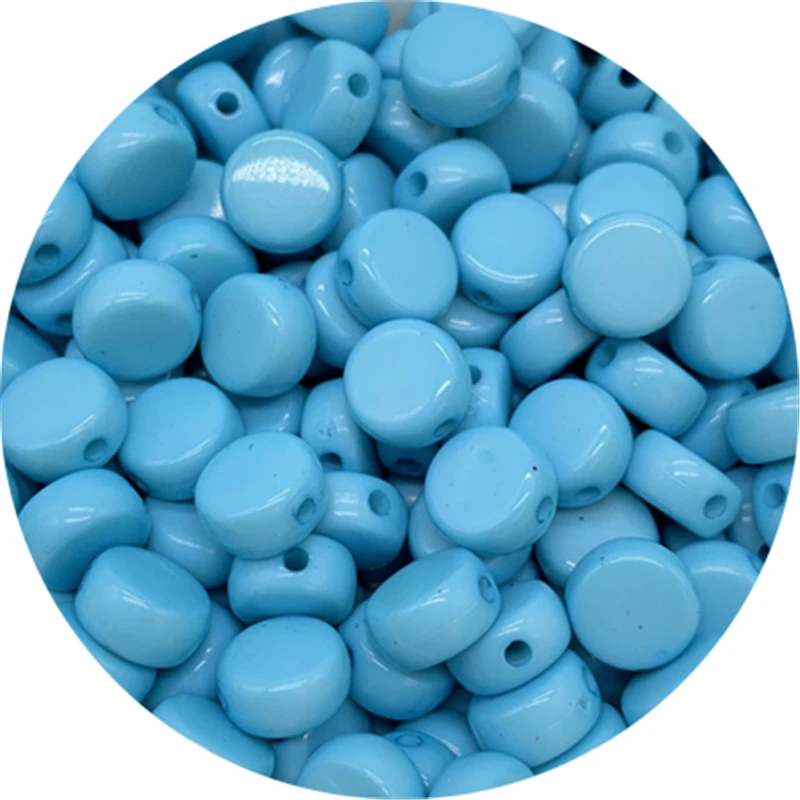 100pcs 7mm Oval Shape Acrylic Beads Loose Spacer Beads For Jewelry Making DIY Handmade Bracelet Necklace