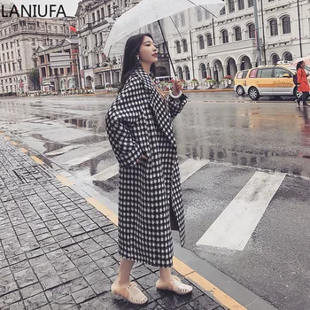 

Autumn Long Coat Women Wool Blends Coats Women Female Jacket Winter Woman Coat Warm Windbreaker Abrigos Mujer Wool Women P095