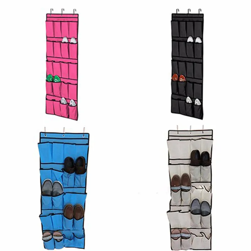 

2019 new multi-function storage bag daily 20 grid space wall-mounted shoe rack cloth storage bag hanging bag debris bag