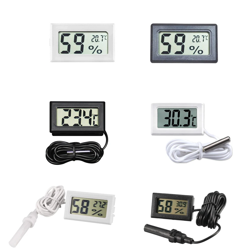 Mini Digital LCD Indoor Bequem Temperatur Sensor Feuchtigkeit Meter  Thermometer Hygrometer Gauge - AliExpress