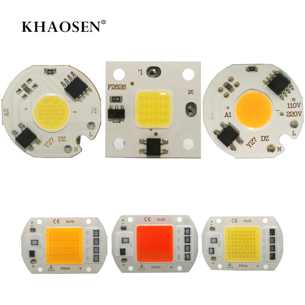 220V LED COB Chip 20W 30W 50W Smart IC No Need Driver 3W 5W 7W 10W Bulb Lamp for Flood Lighting Spotlight source | Лампы и освещение
