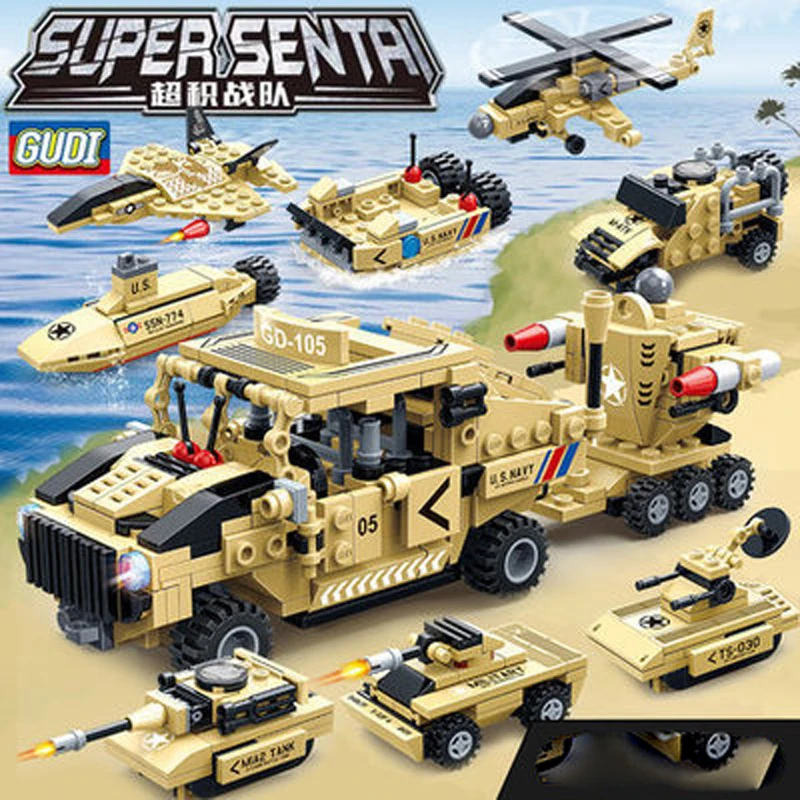 goody строительный блок сборка игрушка строительный блок дети военный humvee модель супер команда серия 8 с 1 мальчик колесница 8718