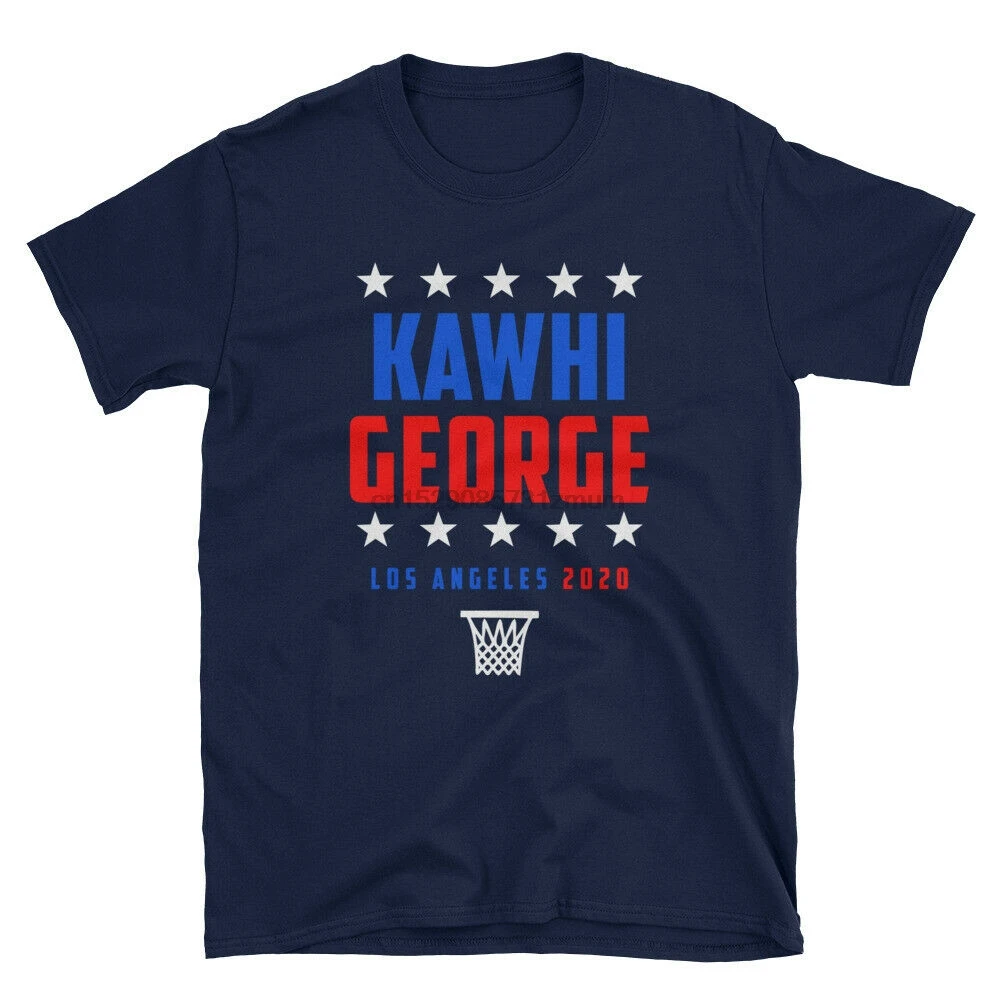 Kawhi Leonard Paul George Los Angeles T-Shirt Clippetrs Round Style Tees Custom Jersey t shirt | Мужская одежда