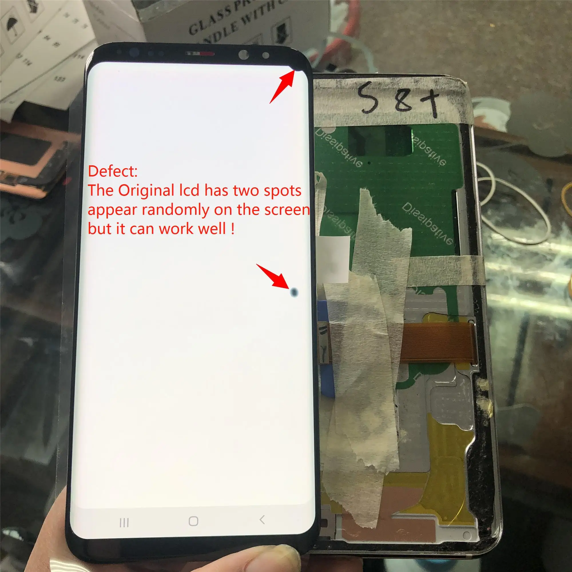 Оригинальный Для Samsung Galaxy S8 Plus ЖК дисплей с рамкой AMOLED экран G955F G955A LCD + два битых