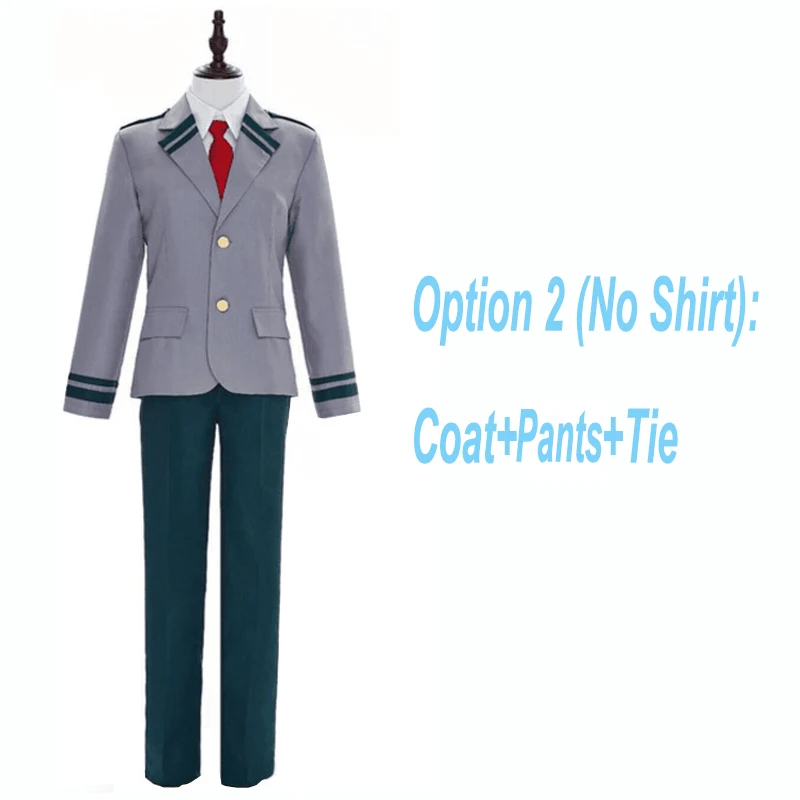Coat Pants Tie Boku no Hero Academy My Hero Academy школьная форма мидория изюку бакугу кацуки Ochaco Uraraka Косплей Костюм - Цвет: Coat Pants Tie