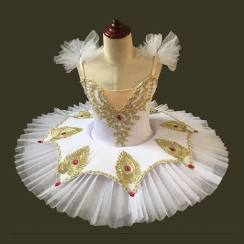 

Children white Ballet Dance Dress Girl Ballet Tutu Dance Outfits Kids Stage Wear Swan Lake Carnival Dancing Costumes wear
