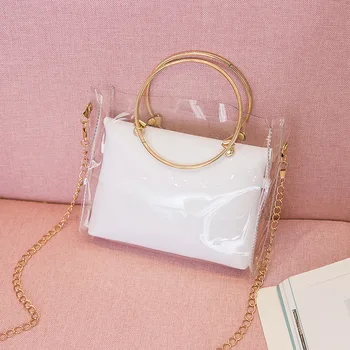

2020 Spring Summer Ms. Bucket Chain Shoulder Bag Defining a Transparent New Circle Laptop Bag Messager Crossbody Bag #25