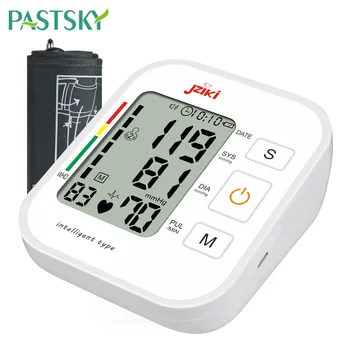 

Electric Upper Arm Blood Pressure Monitor English Voice Heart Rate Pulse Meter with Alarm Sphygmomanometer pulsometer 22-33cm