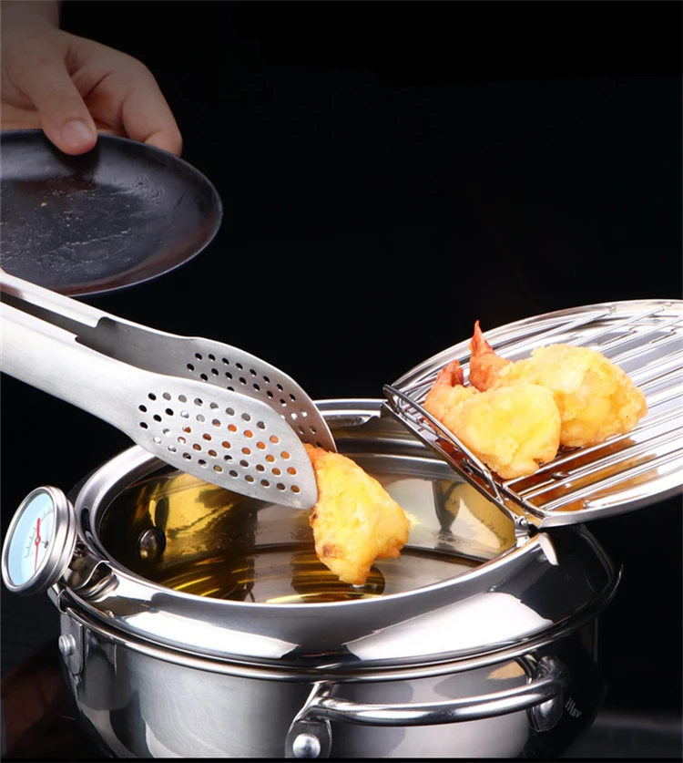 Deep Fryer Pot with Thermometer - Uptimac