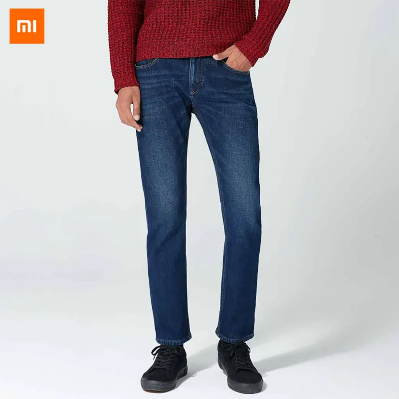Xiaomi Mijia volcanic rock composite velvet fever jeans wear fast heat fiber heat storage warm soft