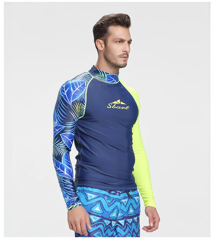 Дайвинг костюмы мужские с длинным рукавом, солнце купальник Мужские куртки сплит медузы одежда серфинг подводные костюмы купальники