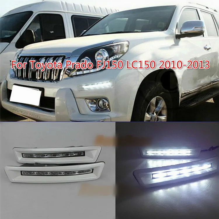 

MZORANGE 12v DRL Daytime Running Light Day Light For Toyota Prado FJ150 LC150 2010 2011 2012 2013 For Land Cruiser 2700/4000