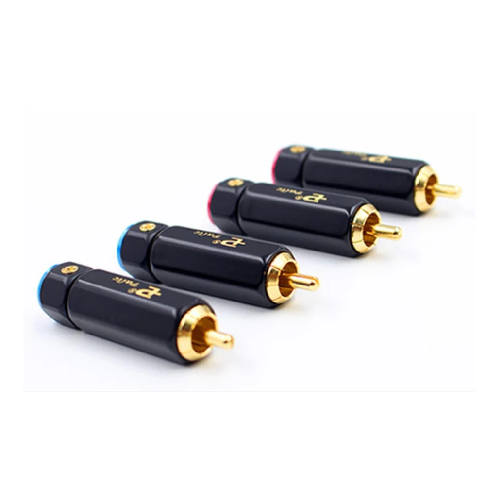 Colleimage-HiFi Palic banhado a ouro RCA Plug,