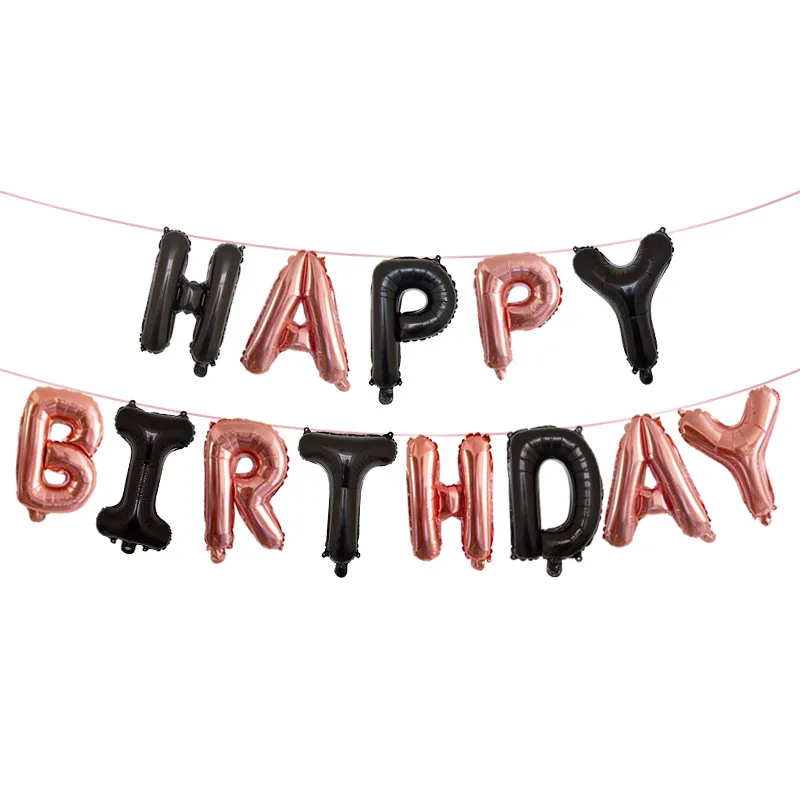 14pcs/set 16inch Gold Silver Russian Happy Birthday Letter Foil Balloons Birthday Party Decoration Inflatable Air Balls Supplies - Цвет: Светло-зеленый