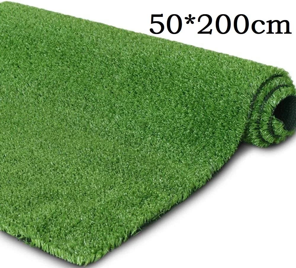 

50X200cm Artificial Grass Turf -Indoor Outdoor Garden Lawn Landscape Synthetic Grass Mat - Thick Fake Grass Rug