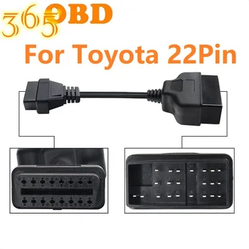 

OBD Connect 22 Pin ForToyota 22pin Male to OBD2 OBDII DLC 16pin Female Connection Adapter Cables Diagnostic car cable