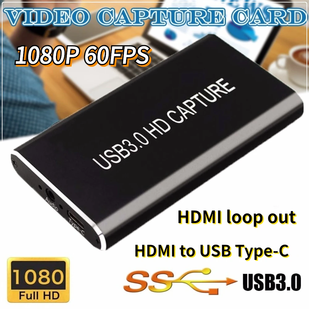 Устройство для захвата видеосигнала USB 3 0 1080P 60 кадров/с|Кабели USB| |