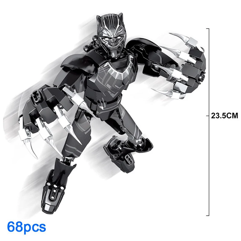 

85pcs Consolidated Toys Kill Panther Spider-man Avenger Alliance Series Legoinglys Educate Children Diy Christmas Gifts