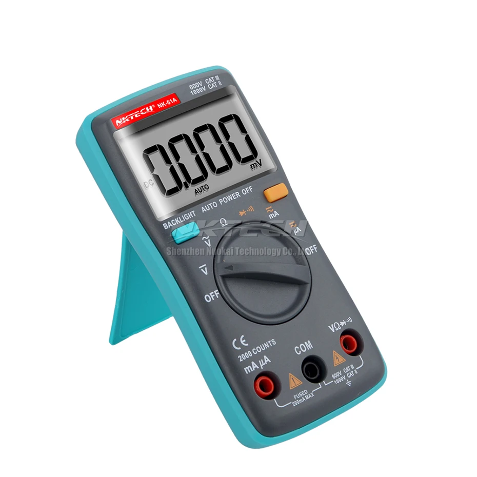 Kopen NKTECH Digitale Multimeter Pocket NK 51A NK 51B NK 51C NK 51D True RMS Ampèremeter Voltmeter AC DC Hz OHM Temperatuur Elektrische Tester