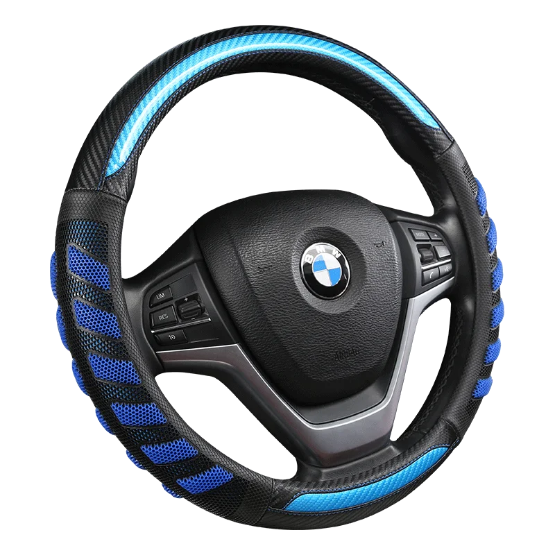 Carbon fiber car leather steering wheel cover Hand Sew Car For Honda Spirior OId AccordSteering