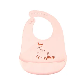 

Waterproof Newborn Infant Silicone Bib Cartoon Pattern Boys Girls Adjustable Feeding Bib Drooling Scarf