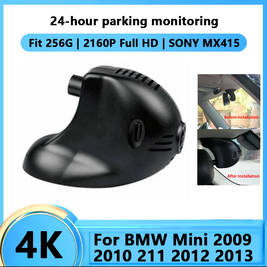 

4K Car DVR WiFi Registrator Dash Cam Camera For BMW Mini 2009 2010 211 2012 2013 Digital Video Recorder Camcorder Full HD 2160P