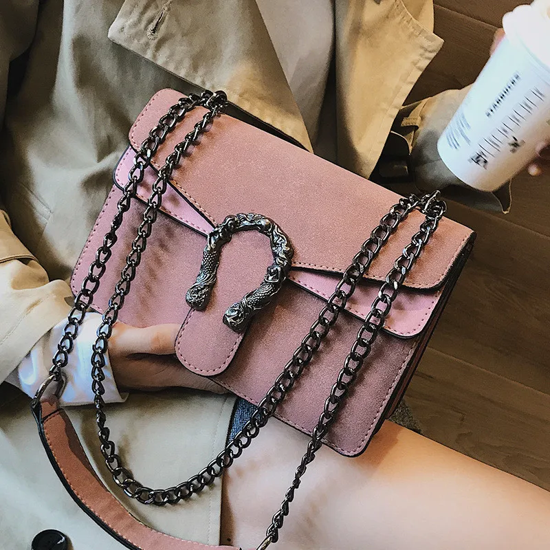 Pink Брендовая сумка Высокое качество Pu женская сумка, модная сумка через плечо - Цвет: Pink