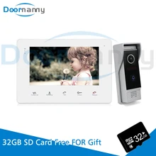 Doornanny 7 Inch Video Intercom System For Apartment Home Access Control System 1200TVL Video Doorbell Monitor Doorphone Set