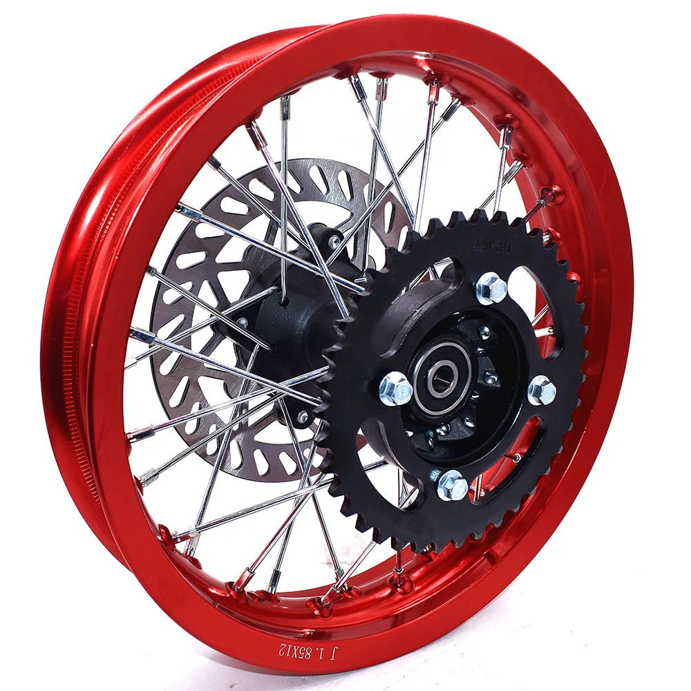 1.40-14 inch Front 1.85-12 inch Rear Rims Aluminum Alloy Wheel sprocket Disc Brake For KLX CRF Kayo BSE Dirt Pit Bike Motorcycle - Image 4