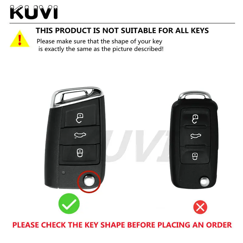 Car Key Case Cover For VW Volkswagen Golf 7 MK7 Tiguan MK2 Skoda Octavia Kodiaq Karoq Seat Ateca Leon