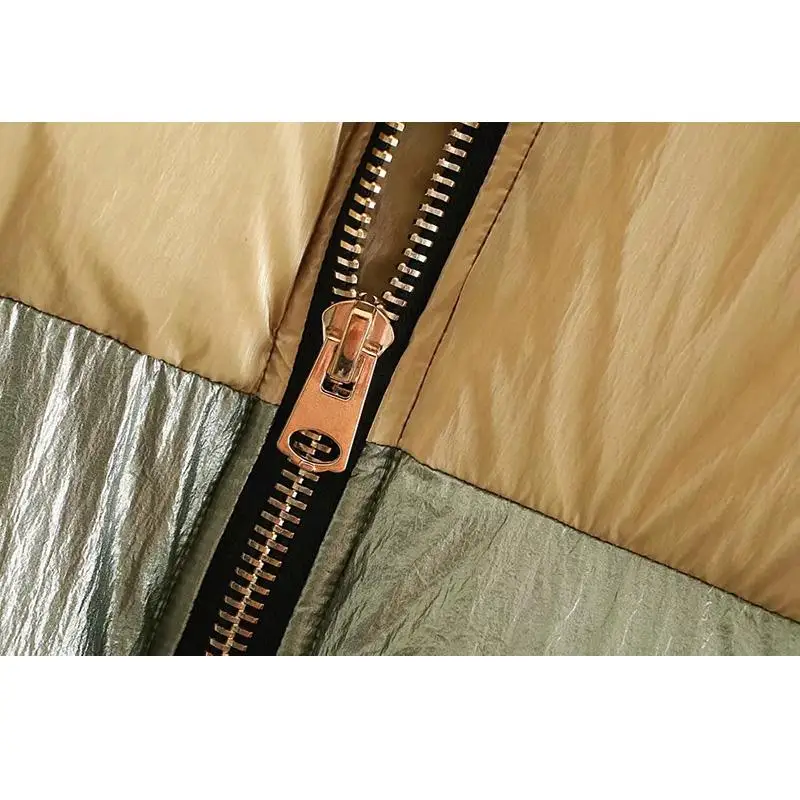 Koop Vintage Warm Winter Jacket Women Parka Kleur Blok Jassen En Jassen Vrouwen Winter Jas Bovenkleding Reflecterende Jassen 2019