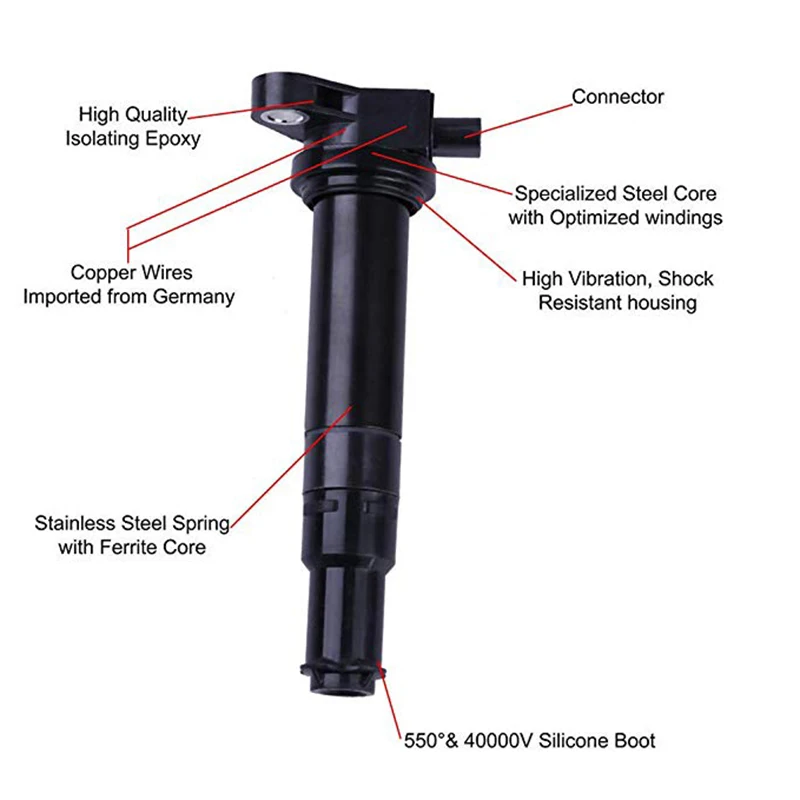 4 шт Катушка зажигания для hyundai Accent 2006-2011 для Kia Rio Rio5 UF499 2730126640