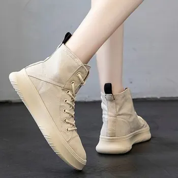 

Women's British high-top sneakers wild breathable women's walking shoes 2019 spring and autumn boots shoes women ZQ-170