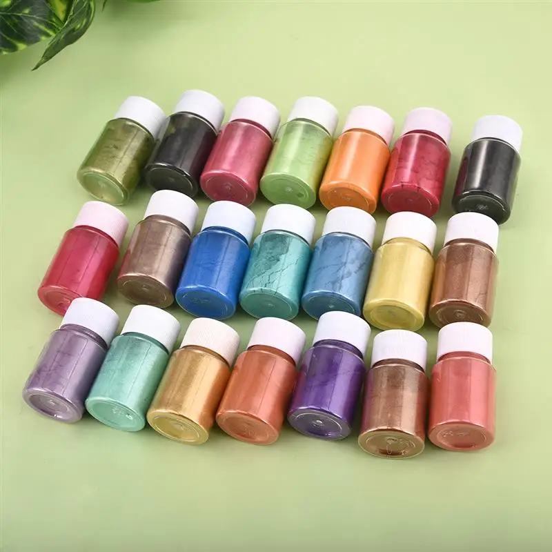 24 Pcs DIY Handmade Pearlescent Mica Powder Epoxy Resin Dye Pearl