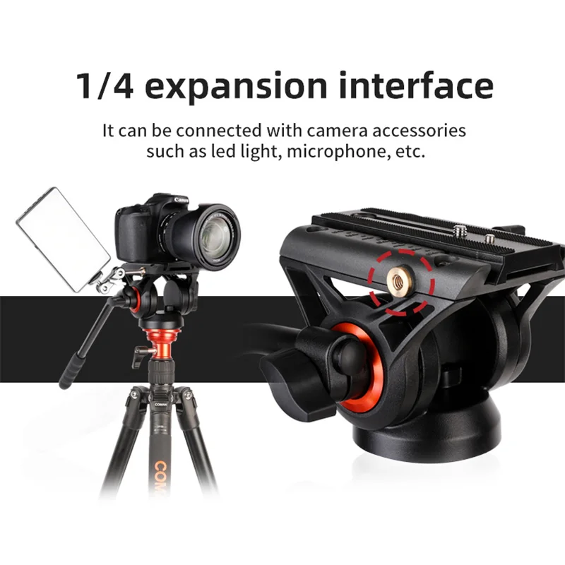 Coman DF06S Professional Tripod Monopod Lightweight Aluminum Telescopic Camera Monopod With Q5S Video Ballhead Tripod For Dslr