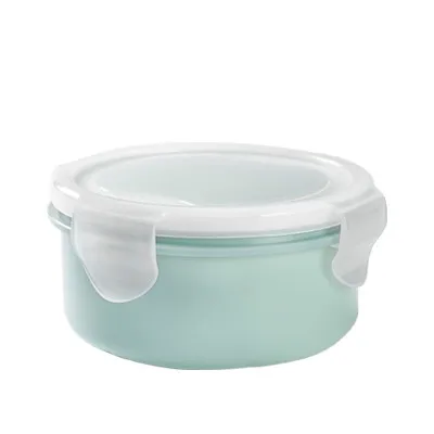 Round wise blue Холодильник для пищи, коробка для хранения, пластиковый Ланч-бокс для микроволновки, кухонная коробка для хранения продуктов, замороженные фрукты, герметичная коробка LB909111 - Цвет: Round wise blue