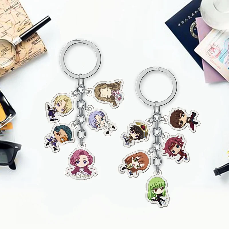 Kawaii Anime Key Chain Azur Lane Enterprise Prinz Eugen Acrylic Keychain keyring Pendant Anime