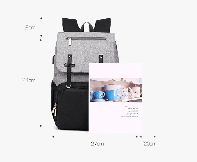 USB Waterproof Stroller Diaper Backpack for Mom Maternity Nappy Women Travel Infant Multifunction Baby Bag Insulation Nursing