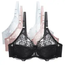 Сексуальный бюстгальтер пуш-ап, чашечки B, C, D, кружевные бюстгальтеры для женщин, корректирующий бюстгальтер, нижнее белье, женский бюстгальтер без косточек, нижнее белье для девушек большого размера плюс, бюстгальтер