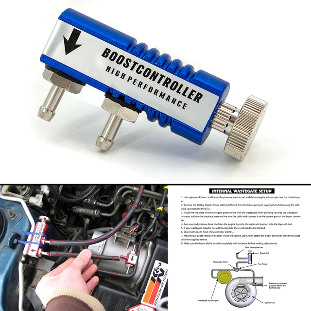 Controller Turbo Boost Manuale In Lega Alluminio - Valvola Regolabile Pressione Per Migliorare Prestazioni Auto - Foto 4