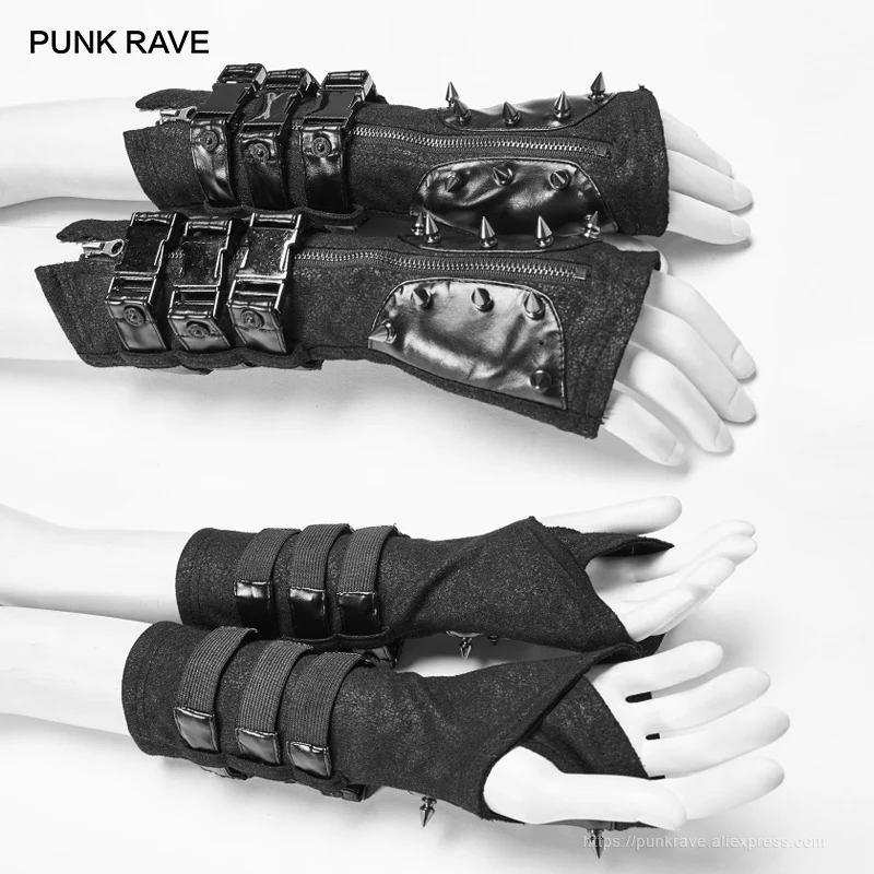 Punk Fashion Women Leather Gloves For Motorcyclist Fingerless Mittens Dance  Car Driving Wrist Gloves Thin Motorcycle Accessories - AliExpress