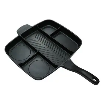 

Five-in-one Frying Pan Multi-purpose Aluminum Alloy Non-stick Smoke-free Open Flame Home Breakfast Baking Pan